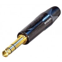 Neutrik NP3X-B - разъем Jack 6.3мм TRS (стерео) штекер, толщина 14.5мм, черненый корпус,