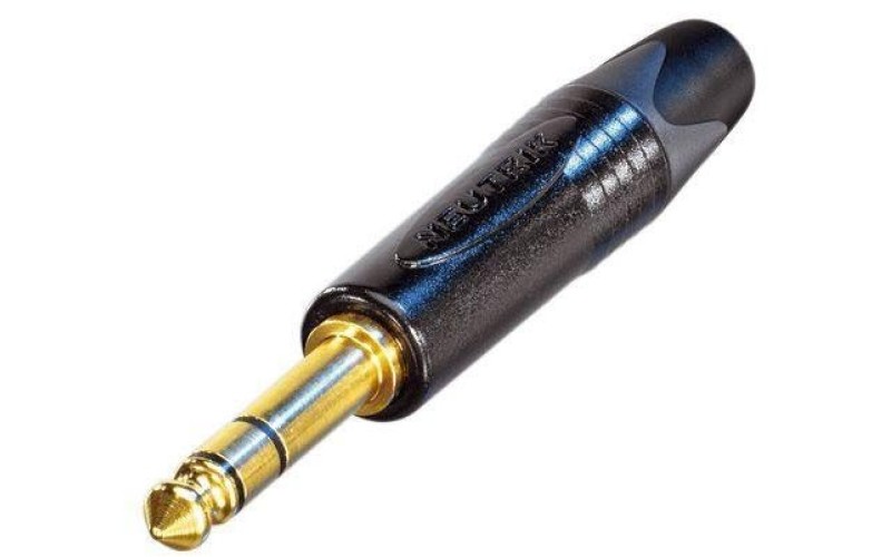 Neutrik NP3X-B - разъем Jack 6.3мм TRS (стерео) штекер, толщина 14.5мм, черненый корпус,