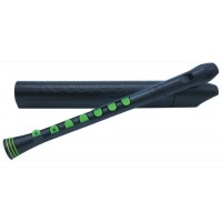 NUVO Recorder+ Black/Green with hard case блок-флейта сопрано, строй - С, немецкая система, накладка