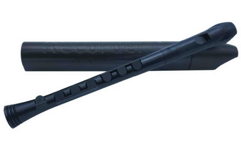 NUVO Recorder+ german Black/Black - блок-флейта сопрано, строй - С, немецкая система