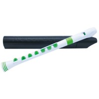 NUVO Recorder+ german White/Green with hard case блок-флейта сопрано, строй - С, немецкая система