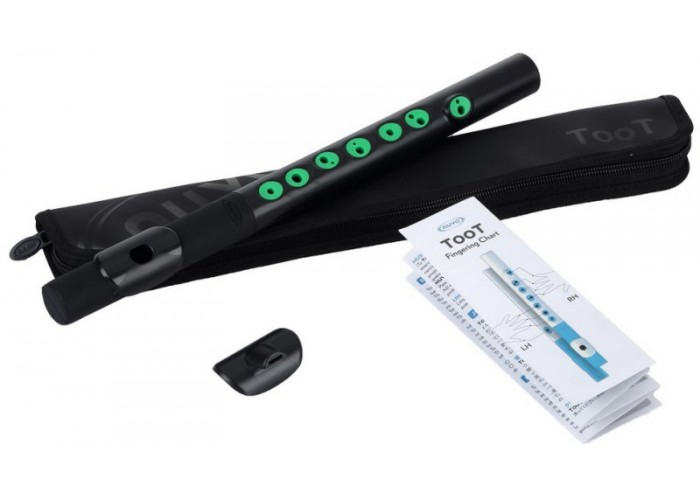 NUVO TooT (Black/Green) - блок-флейта TooT, жёсткий чехол