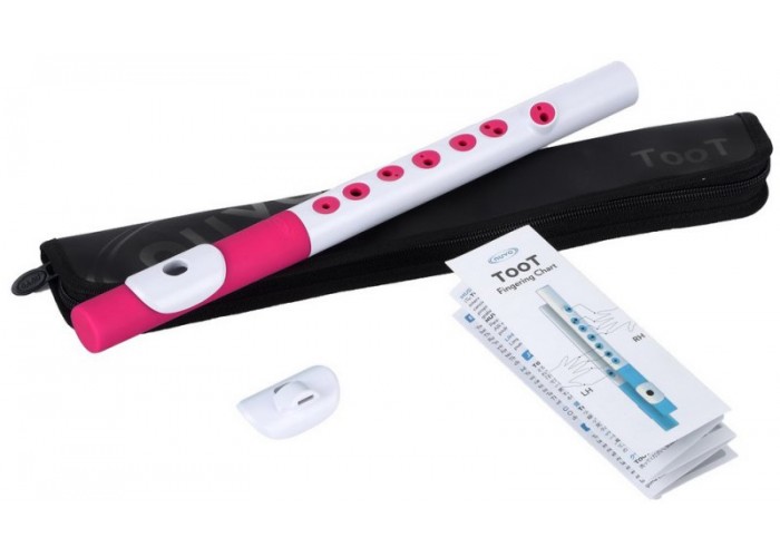 NUVO TooT (White/Pink) - блок-флейта TooT, жёсткий чехол