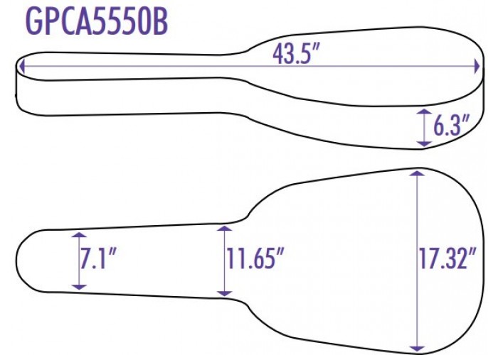 OnStage GPCA5550B - жесткий нейлоновый чехол для акустической гитары