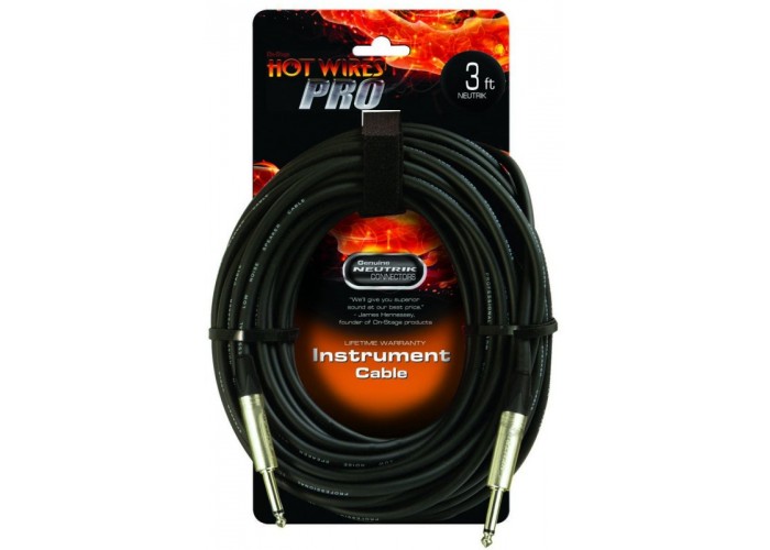 ONSTAGE IC-3NN - инструментальный кабель 6.3 джек моно <-> 6.3 джек моно (Neutrik),  длина 0,91м