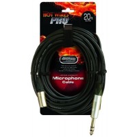 ONSTAGE MC-20NNA - инструменталльный кабель, 6,3 джек стерео <-> XLR(папа), (Neutrik), 6.1м