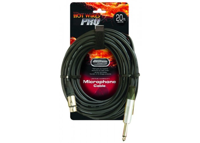 ONSTAGE MC-25NN HZ - микрофонный кабель, 6,3 джек моно <-> XLR (мама) (Neutrik) длина 7,62м