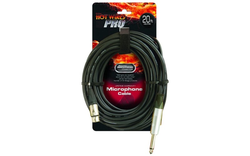 ONSTAGE MC-25NN HZ - микрофонный кабель, 6,3 джек моно <-> XLR (мама) (Neutrik) длина 7,62м