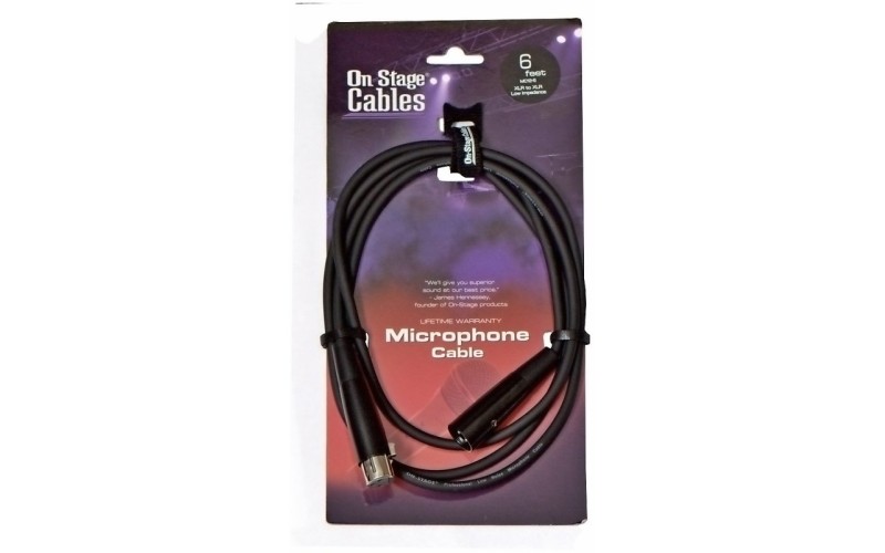ONSTAGE MC12-6 - микрофонный кабель XLR(папа) <-> XLR(мама), длина 1.83м