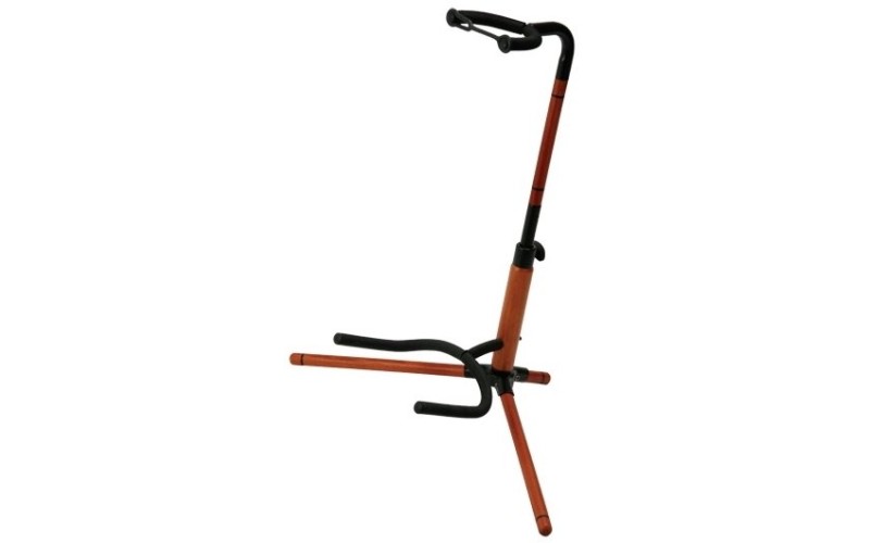 OnStage WGS100 - стойка для гитары с верхним держателем грифа,дерево,стальные ножки,цвет палисандр
