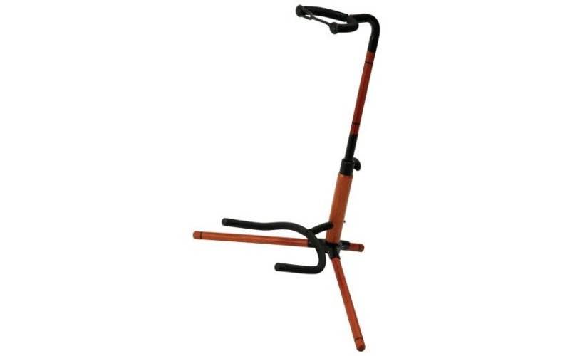 OnStage WGS100 - стойка для гитары с верхним держателем грифа,дерево,стальные ножки,цвет палисандр