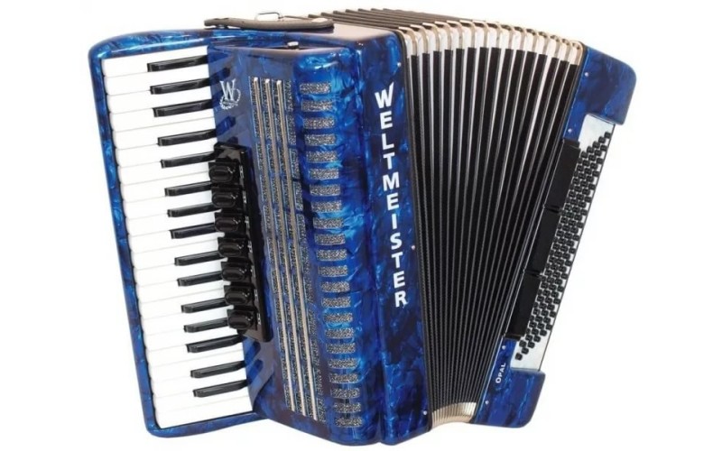 Weltmeister Opal-III-96/37-BL Opal Аккордеон 37/96/III/7/3, синий, с ремнями и чехлом