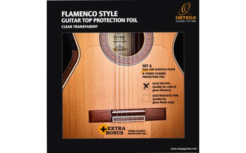 ORTEGA OPG-FLAM1 Защитная накладка на верхнюю деку фламенко гитары, 1 часть, клейкая