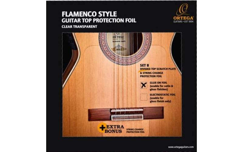 ORTEGA OPG-FLAM2 Защитная накладка на верхнюю деку фламенко гитары, 2 части, клейкая