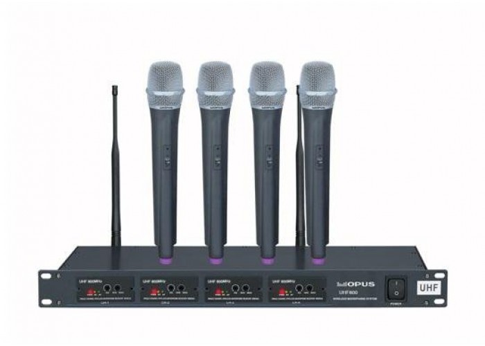 OPUS UHF 800HH радиосистема ручная с 4 микрофонами, частота 500-900MHz