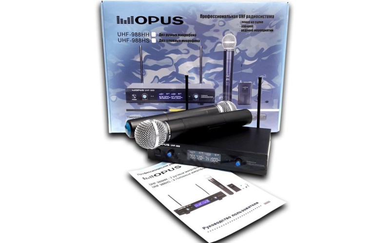OPUS UHF 988HH радиосистема с 2 ручными микрофонами