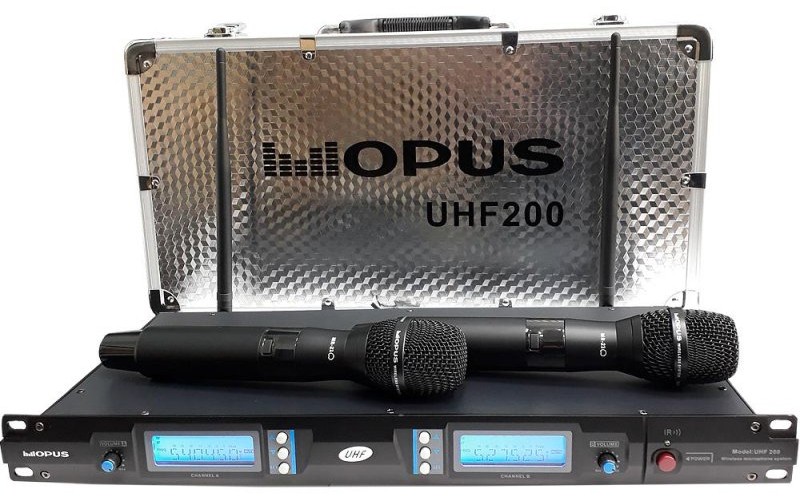OPUS UHF KTV-200HH радиосистема ручная с 2 микрофонами, 200 каналов
