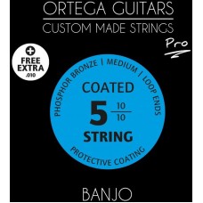 Ortega BJP-5 Комплект струн для банджо, 10-22, с покрытием