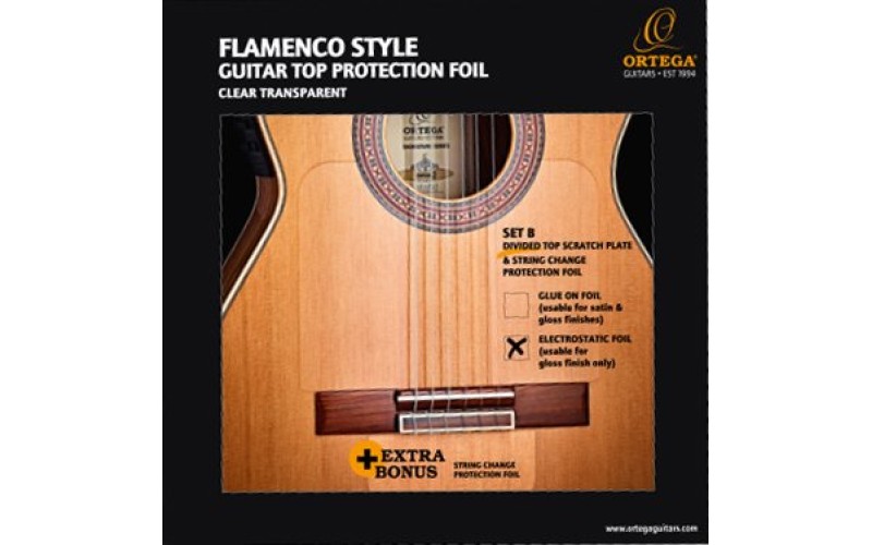 Ortega OERP-FLAM2 Защитная накладка на верхнюю деку фламенко гитары, 2 части, съемная