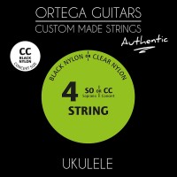 Ortega UKABK-CC Authentic Комплект струн для концертного укулеле, черный нейлон
