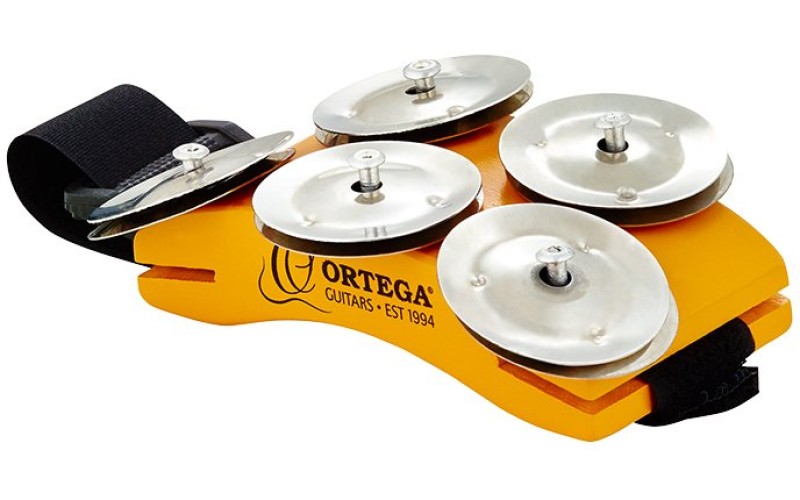 ORTEGA OSSFT Тамбурин на ногу, плоский, 5 пар стальных бубенцов