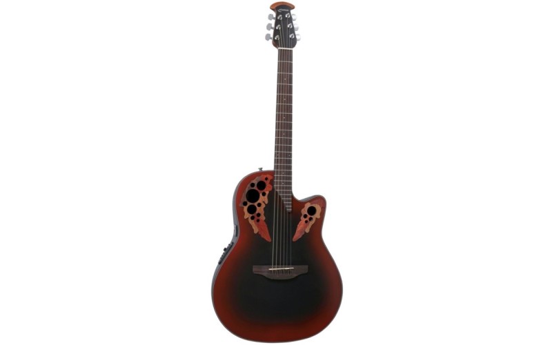 OVATION CE44-RRB Celebrity Elite Mid Cutaway Reversed Redburst - электроакустическая гитара