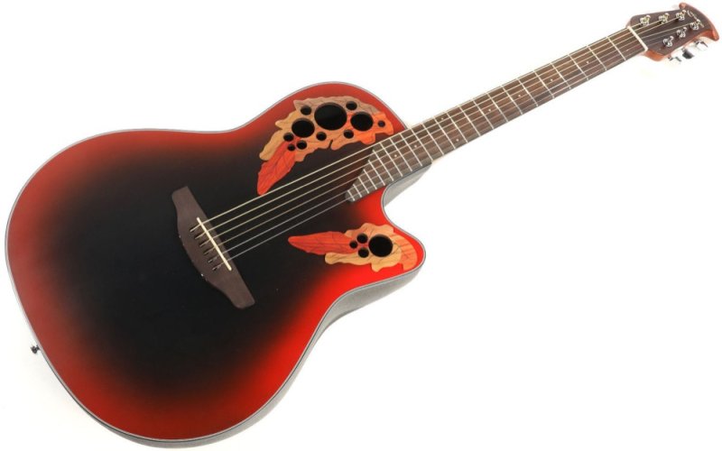 OVATION CE44-RRB Celebrity Elite Mid Cutaway Reversed Redburst - электроакустическая гитара