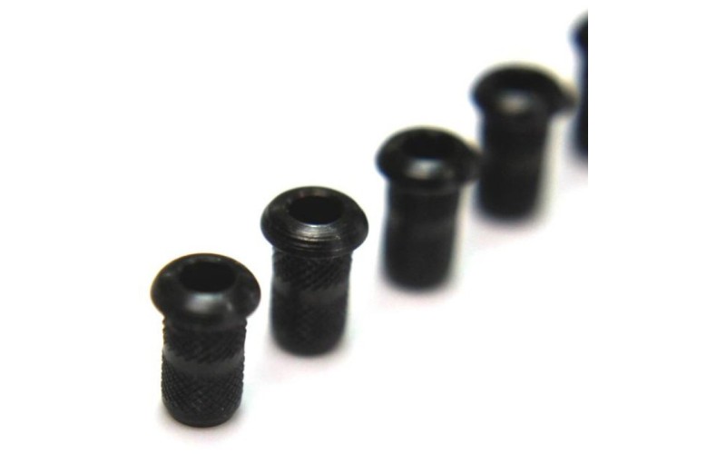 Paxphil HS014-BK Втулка для крепления струн сквозь корпус, черная, 10 шт. в упаковке