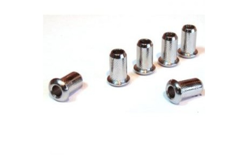 Paxphil HS014-CR Втулка для крепления струн сквозь корпус, хром, 10 шт. в упаковке