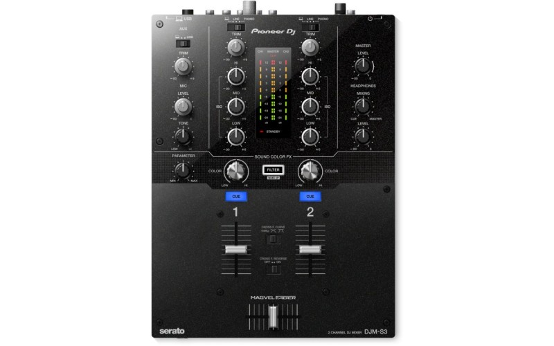 Pioneer DJM-S3 - 2-канальный микшер для Serato DJ. Magvel Pro fader
