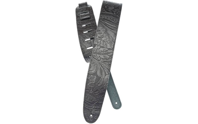 PLANET WAVES 25LE00 гитарный ремень, кожа, подкладка замша, тиснение 