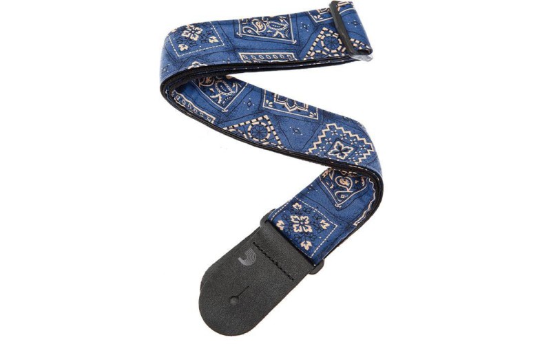 PLANET WAVES 50G03 гитарный ремень без наплечника, 50мм, рисунок Bandana Blue