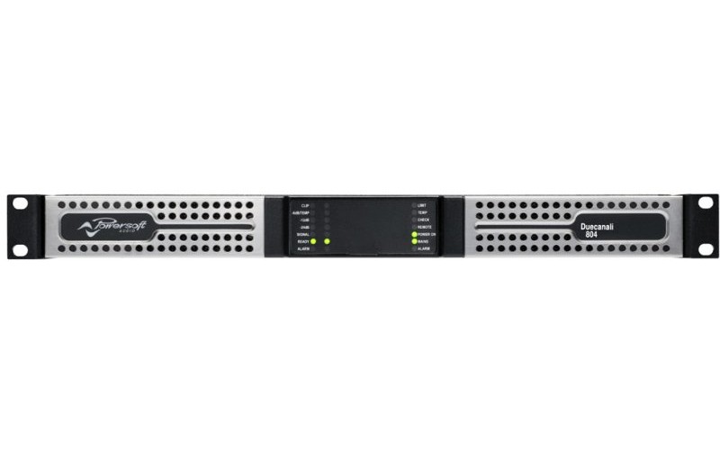 POWERSOFT Duecanali 804 - двухканальный усилитель мощности, Ethernet порт, 2x400 Вт (4 Ома), 2x400 В