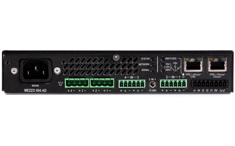 POWERSOFT Mezzo 604 AD - четырехканальный усилитель мощности с DANTE и AES 67
