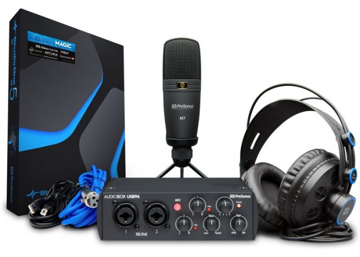 PreSonus AudioBox 96 25TH STUDIO комплект для звукозаписи (аудиоинтерфейс AudioBox USB 96, микрофон 
