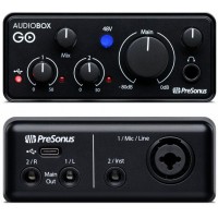 PreSonus AudioBox GO аудио интерфейс, USB 2.0, 2вх/2 вых канала, 1мик,1инстр, 24бит/44-96кГц