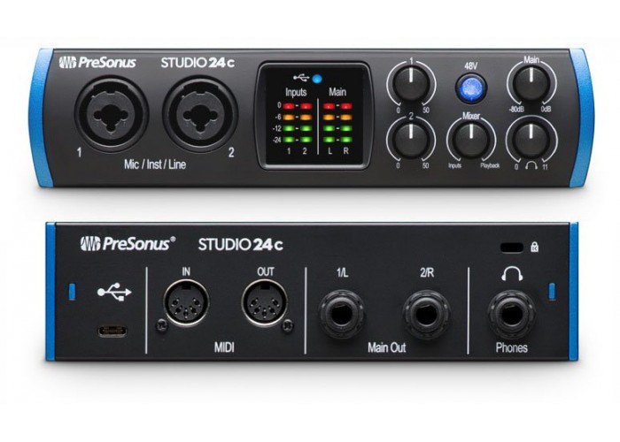 PreSonus Studio 24C аудио и MIDI интерфейс