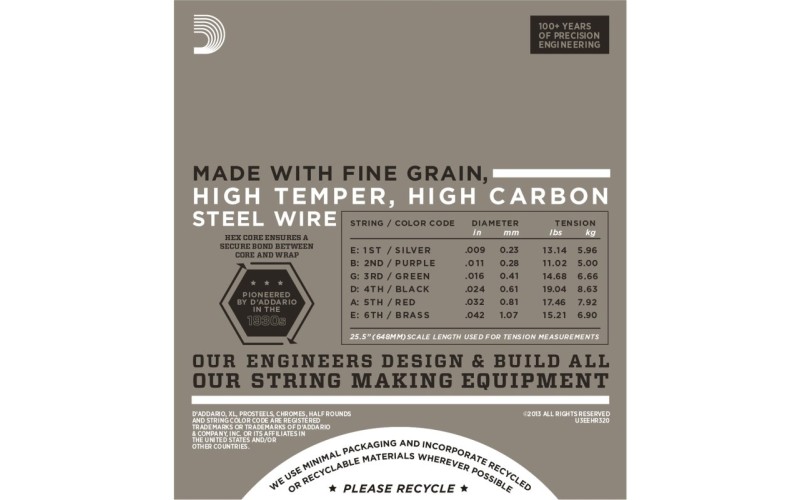 D'ADDARIO EHR320 - струны для электрогитары