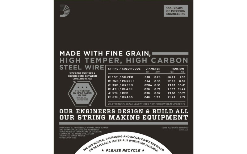 D'ADDARIO ECG23 - струны для электрогитары