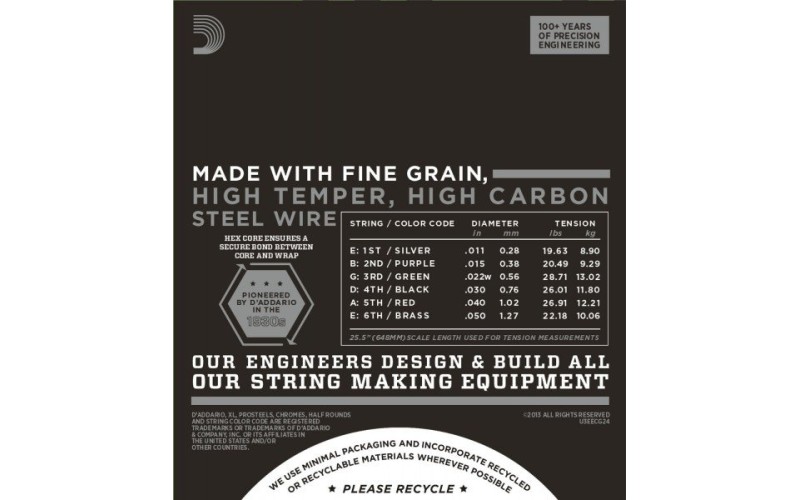 D'ADDARIO ECG24 - струны для электрогитары