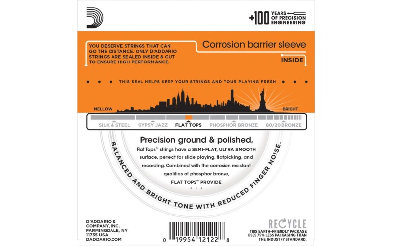 D'ADDARIO EFT15 - струны для акустической гитары