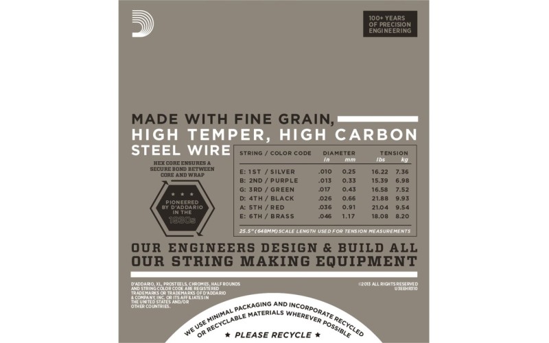 D'ADDARIO EHR310 - струны для электрогитары