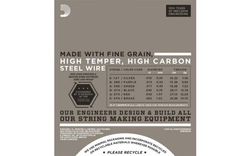 D'ADDARIO EHR340 - струны для электрогитары