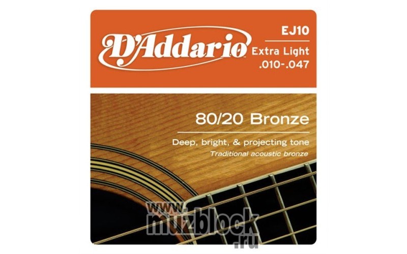 D'ADDARIO EJ10 - струны для акустической гитары