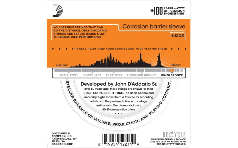 D'ADDARIO EJ10 - струны для акустической гитары