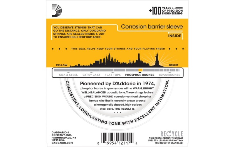 D'ADDARIO EJ19 - струны для акустической гитары