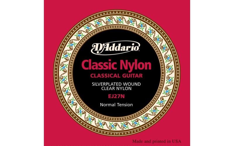 D'ADDARIO EJ27N - струны для классической гитары, среднее натяжение, Student Classics