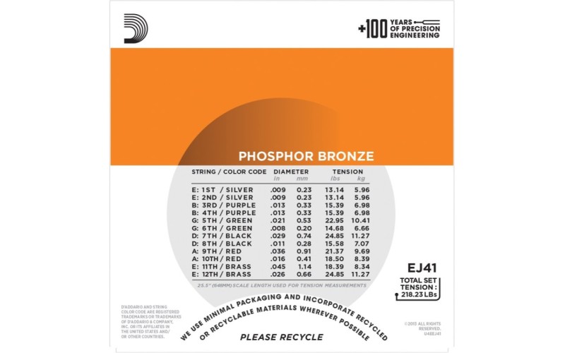 D'ADDARIO EJ41 - струны для 12- струнной гитары