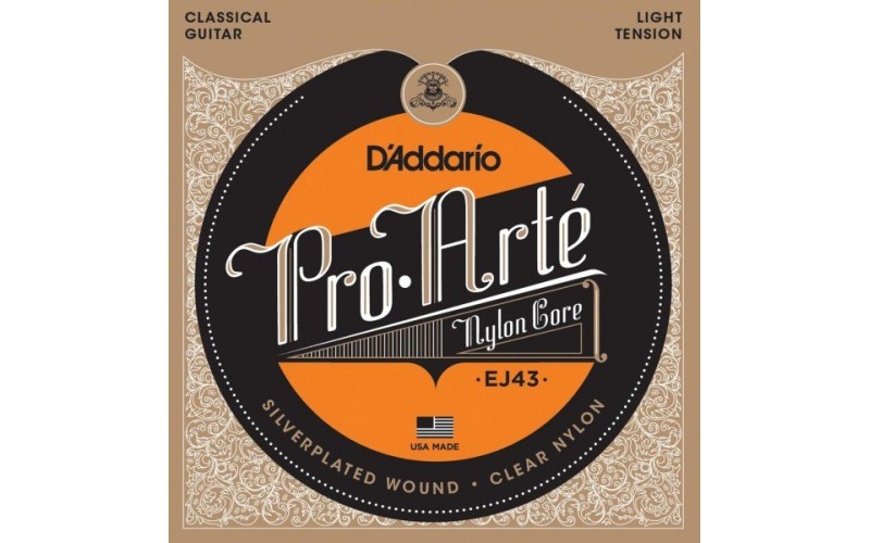 D'ADDARIO EJ43 - нейлоновые струны для классической гитары, легкое натяжение, Pro Arte