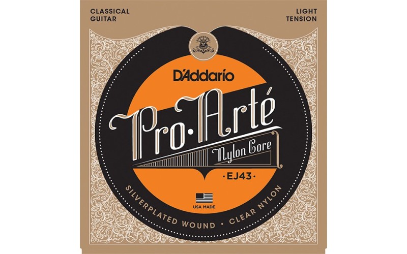 D'ADDARIO EJ43 - нейлоновые струны для классической гитары, легкое натяжение, Pro Arte